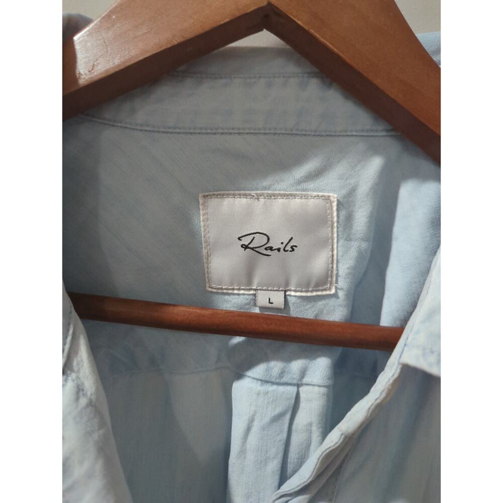 Rails Carter Chambray Patch Button Down Shirt - image 3